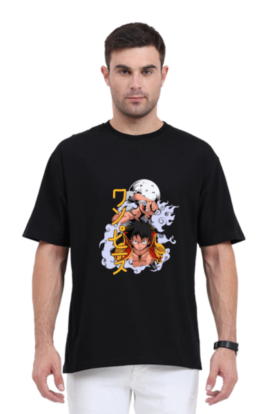 Luffy moon anime oversized Tshirt
