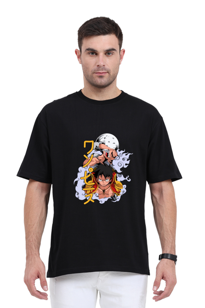 Luffy moon anime oversized Tshirt