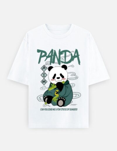 Bamboo Panda Oversized T-Shirt - Image 4